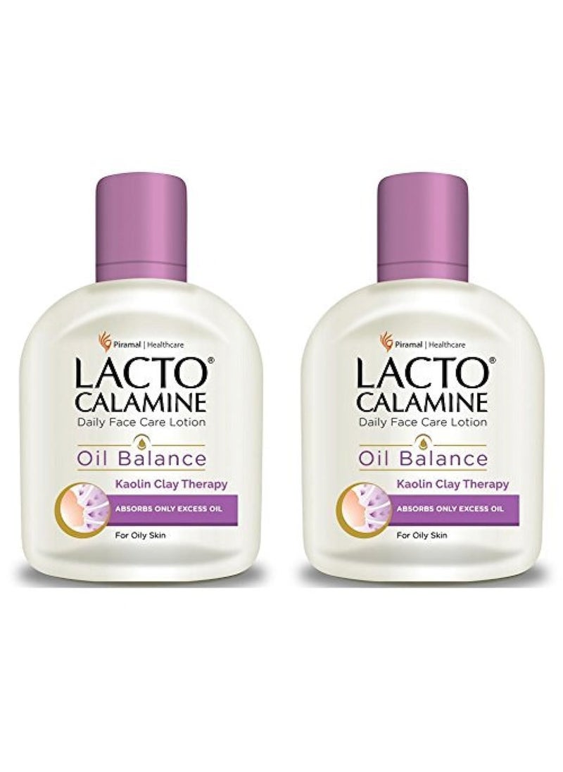 Lacto Calamine - Face Moisturizing Lotion for Oily Skin  Controls Excess Oil  Unclogs Pores  Mattifying ShineFree Formula  Hydrating  NonGreasy  406 Fl Oz120ml Pack of 2 - Image 1