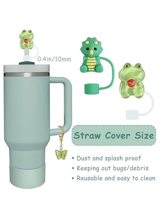 RTYY Stanley Cup Accessories Set 2 Straw Covers, Spill-Proof Stopper, Handle Charm, and Silicone Boot for 30oz & 40oz Tumblers  - Image 2