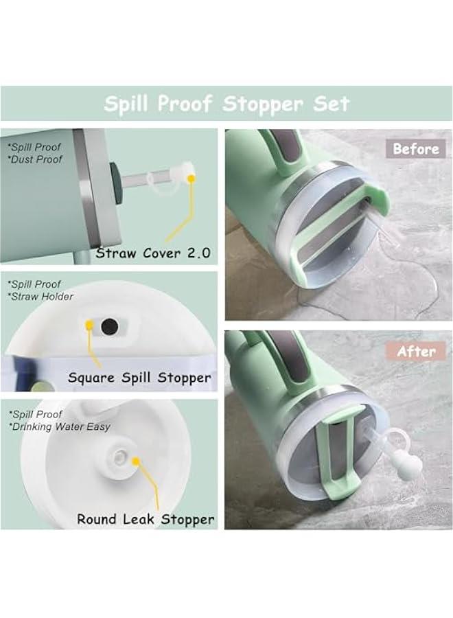 RTYY Stanley Cup Accessories Set 2 Straw Covers, Spill-Proof Stopper, Handle Charm, and Silicone Boot for 30oz & 40oz Tumblers  - Image 5
