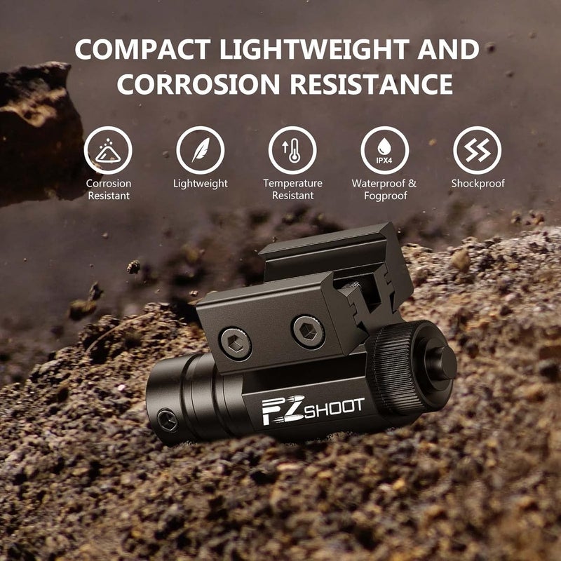 EZshoot نقطة ليزر حمراء مدمجة مع قاعدة بيكاتيني لسكك 11mm/21mm - سهلة الاستخدام ثنائية الغرض - Image 5
