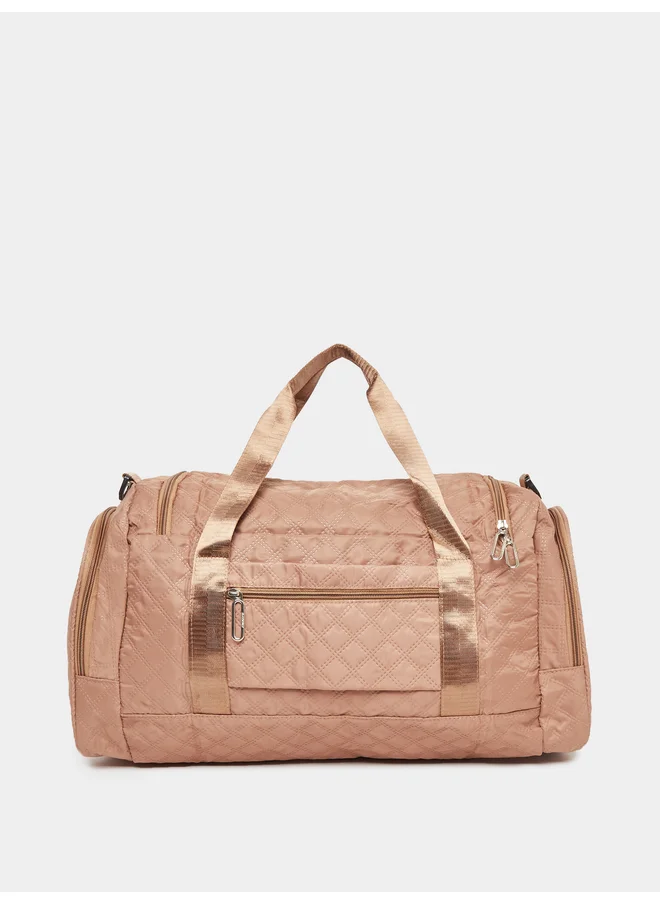 Styli Styli Quilted Gym Bag with External Zip Pockets