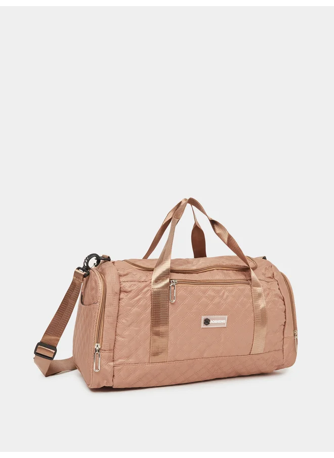Styli Styli Quilted Gym Bag with External Zip Pockets