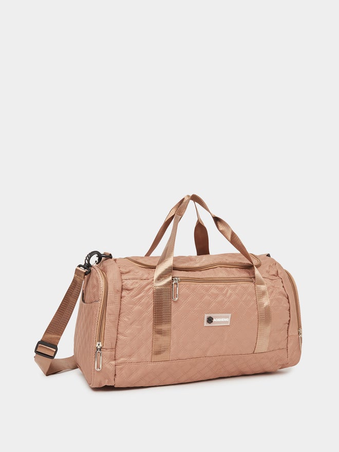 Styli Quilted Gym Bag with External Zip Pockets - Image 1