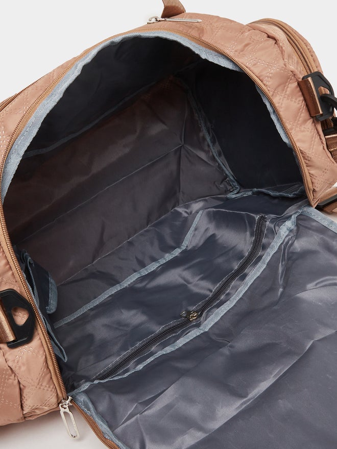 Styli Quilted Gym Bag with External Zip Pockets - Image 4