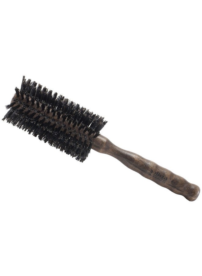 Ibiza Hair Boar Bristle Round Brush (H3-55mm) | Hybrid Boar/Nylon Bristles with Hardwood Handle | Ideal for Beachy Waves & Curls | Adds Texture & Shine for Coarse or Frizzy Hair - Image 1