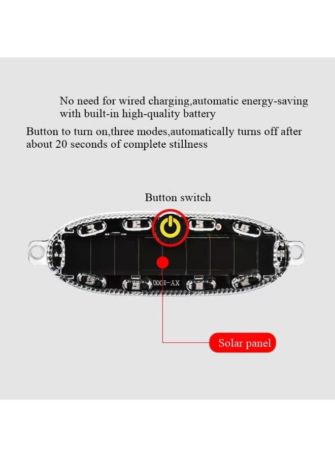 Solar Strobe Lights Colorful Led Warning Light Automotive Interior Flash Anti Collision Light for Car Truck Motorcycle 2 Pack - Image 3