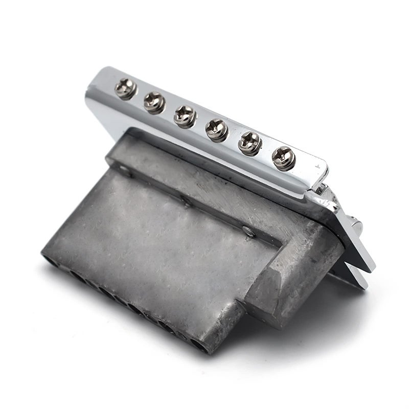 SAPHUE 52.5mm Guitar Stratocaster Tremolo Bridge Set for Fender Strat Squier Electric Guitar Replacement (Chrome, 52.5mm) - Image 4