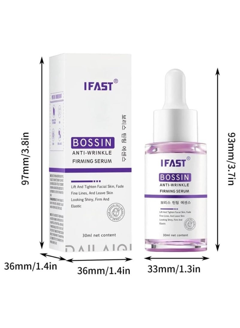iFast Bossin Anti Wrinkle Firming Serum Lift and Tighten Facial Skin Fade Fine Lines Leave Skin Looking Shiny Firm and Elastic Reduce Dark Spots Anti Aging Anti Wrinkle Under Eye Serum Facial Essence. - Image 5