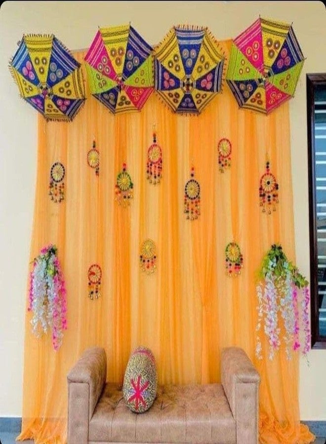 Sellplus Backdrop Setup for Mehndi, haldi, Marrige, Pooja, Home Decoration Combo of Marigold Strings All Festival Decor (Set 40) - Image 1