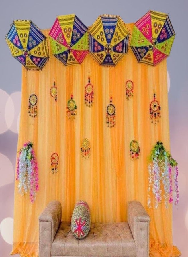 Sellplus Backdrop Setup for Mehndi, haldi, Marrige, Pooja, Home Decoration Combo of Marigold Strings All Festival Decor (Set 40) - Image 2