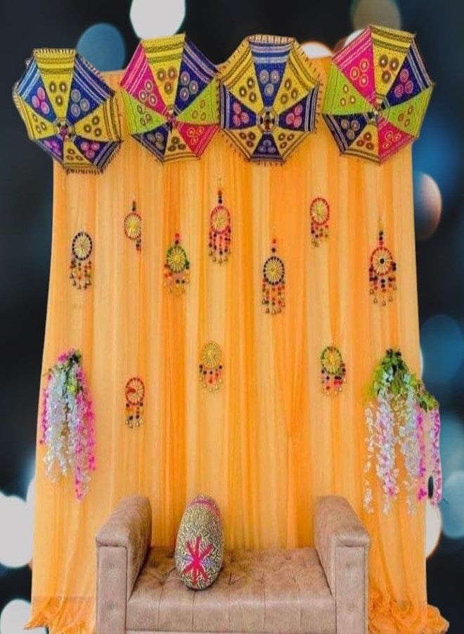 Sellplus Backdrop Setup for Mehndi, haldi, Marrige, Pooja, Home Decoration Combo of Marigold Strings All Festival Decor (Set 40) - Image 3