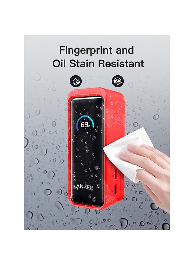 O Ozone Silicone Case for Anker Prime Power Bank 9600mAh 65W Cover,Shockproof and Scratch Protection Case, Soft Silicone Cover with Lanyard - Red - Image 5