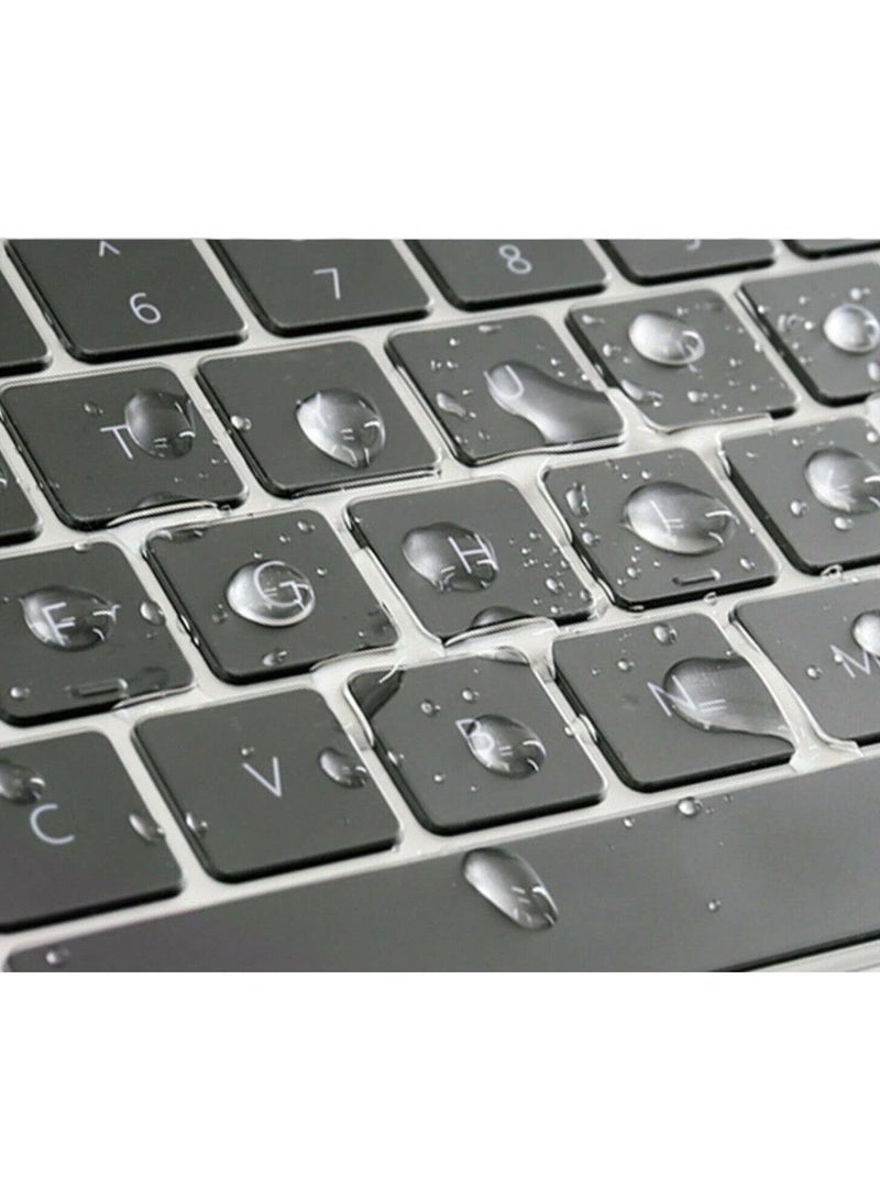 غطاء لوحة المفاتيح السيليكون الرقيق للغاية لـ MacBook Air 13 بوصة A2179 و A2337 لشريحة Apple M1 مع Touch ID (إصدار 2021 2020 تخطيط الإمارات العربية المتحدة / الاتحاد الأوروبي / المملكة المتحدة) إكسسوارات لوحة المفاتيح جلد واقي (واضح) - Image 4