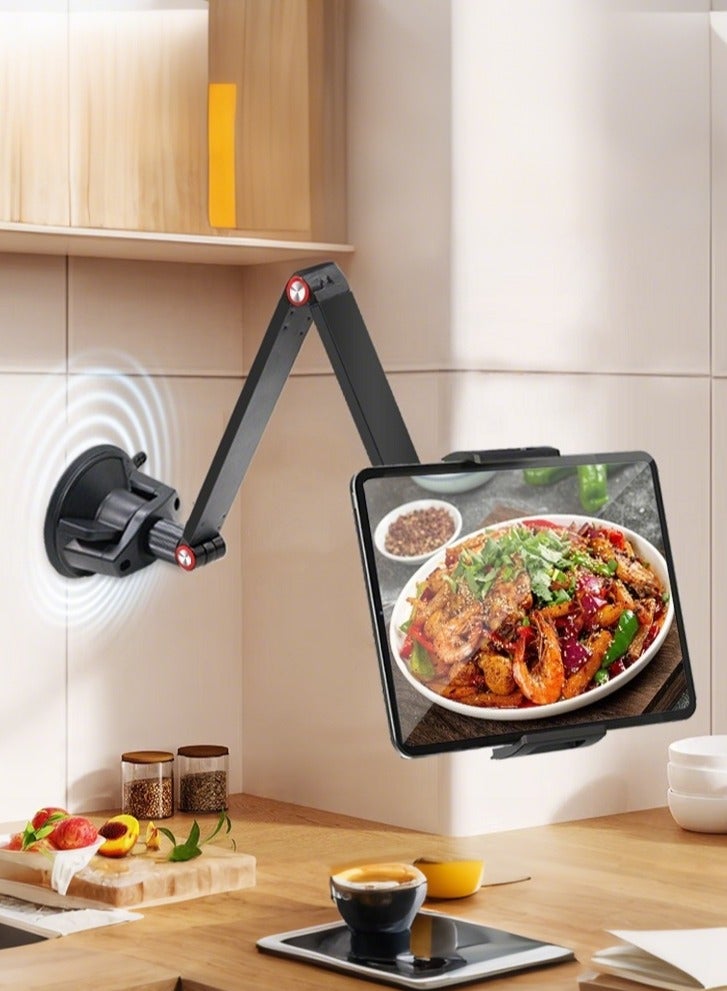 XiuWoo 360° Rotatable Vacuum Suction Cup Tablet PC Holder Metal Desktop Pad Holder Mobile Phone Live Broadcast Holder - Image 1