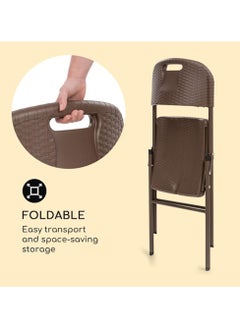 Portable Folding Chair HDPE Wicker Rattan Series Brown - pzsku/ZBC141DDBCCC6295106B5Z/45/_/1705728436/21640a3a-9828-4e30-87c6-41ffd5af3de0