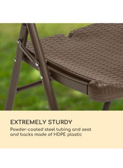 Portable Folding Chair HDPE Wicker Rattan Series Brown - pzsku/ZBC141DDBCCC6295106B5Z/45/_/1705728467/482dd457-82bf-4eb0-8688-1bb3f8d0403c