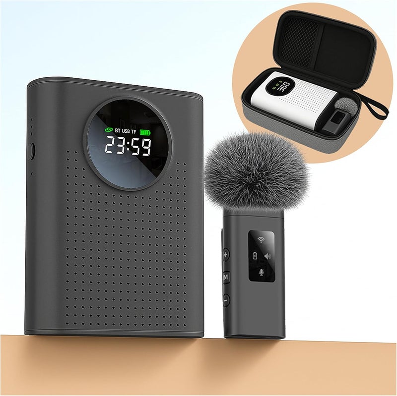 BSONE Voice Amplifier with Wireless Microphone for Teachers – Portable Bluetooth Clip-On PA System with Lapel Mic and Speaker for Classroom,Tour Guide, Meeting Presentation, Conference - Image 1