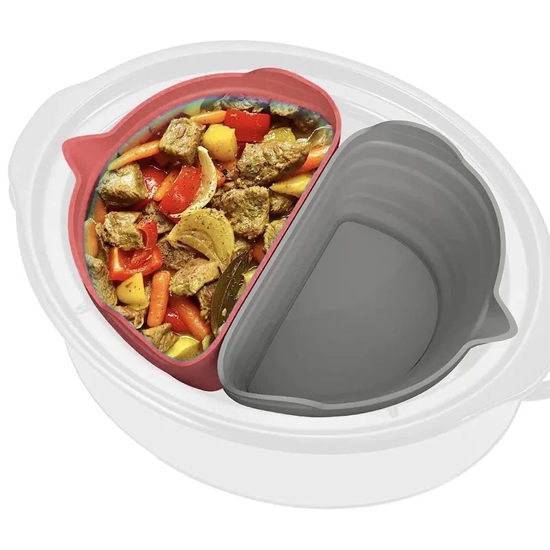ZUMIE ZUMIE Slow Cooker Liners Divider Large Size Crock Pot Liners Divider Insert Reusable Silicone Cooking Liner Fit 6QT to 8QT for Slow Cooker multi color 1 pcs Silicone Slow Cooker Liners  - Image 3