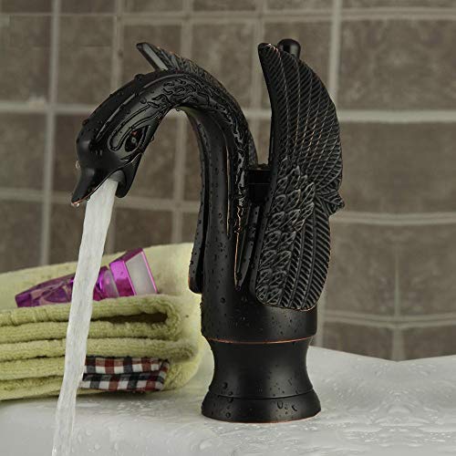 InArt Elegant Swan Neck Brass Basin Mixer Faucet with Matte Finish - Perfect for Modern Bathrooms - Image 2