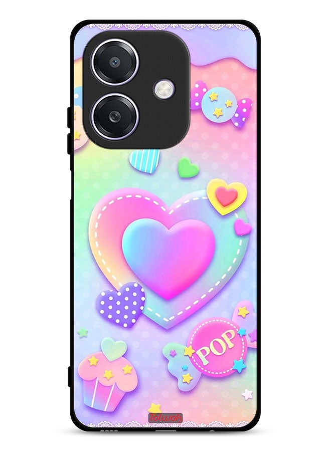 Tolwak Oppo A3 5G Protective Case Cover Pop Hearts Art - Image 1