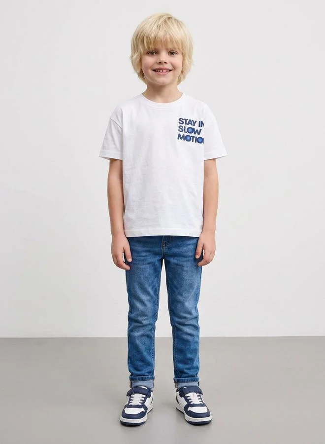 Take Two  Boys White Graphic Print Oversized T-Shirt By Juniorloom for Men | Best Price UAE