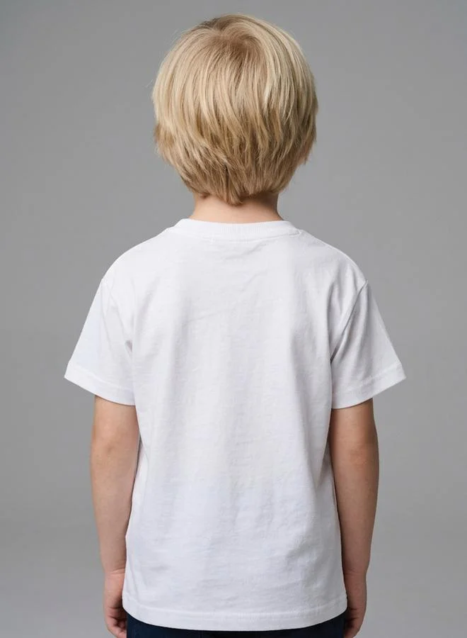 Take Two  Boys White Graphic Print Oversized T-Shirt By Juniorloom for Men | Best Price UAE