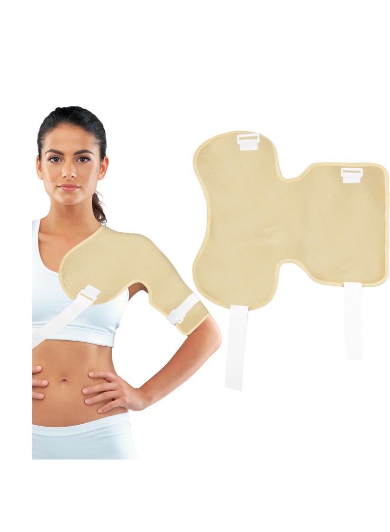 SYOSI Castor Oil Pack Wrap for Shoulder, Castor Oil Pack Wrap Organic Cotton, Reusable Castor Oil Wrap Organic Castor Oil Pack, Adjustable Castor Oil Compress Patch with Shoulder Strap (Oil Not Included) - Image 1