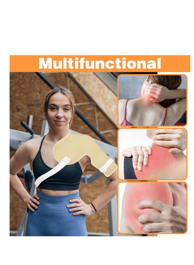 SYOSI Castor Oil Pack Wrap for Shoulder, Castor Oil Pack Wrap Organic Cotton, Reusable Castor Oil Wrap Organic Castor Oil Pack, Adjustable Castor Oil Compress Patch with Shoulder Strap (Oil Not Included) - Image 3