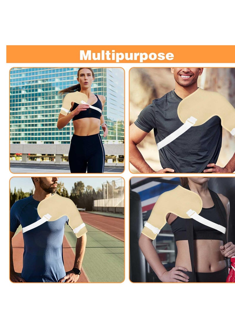 SYOSI Castor Oil Pack Wrap for Shoulder, Castor Oil Pack Wrap Organic Cotton, Reusable Castor Oil Wrap Organic Castor Oil Pack, Adjustable Castor Oil Compress Patch with Shoulder Strap (Oil Not Included) - Image 2