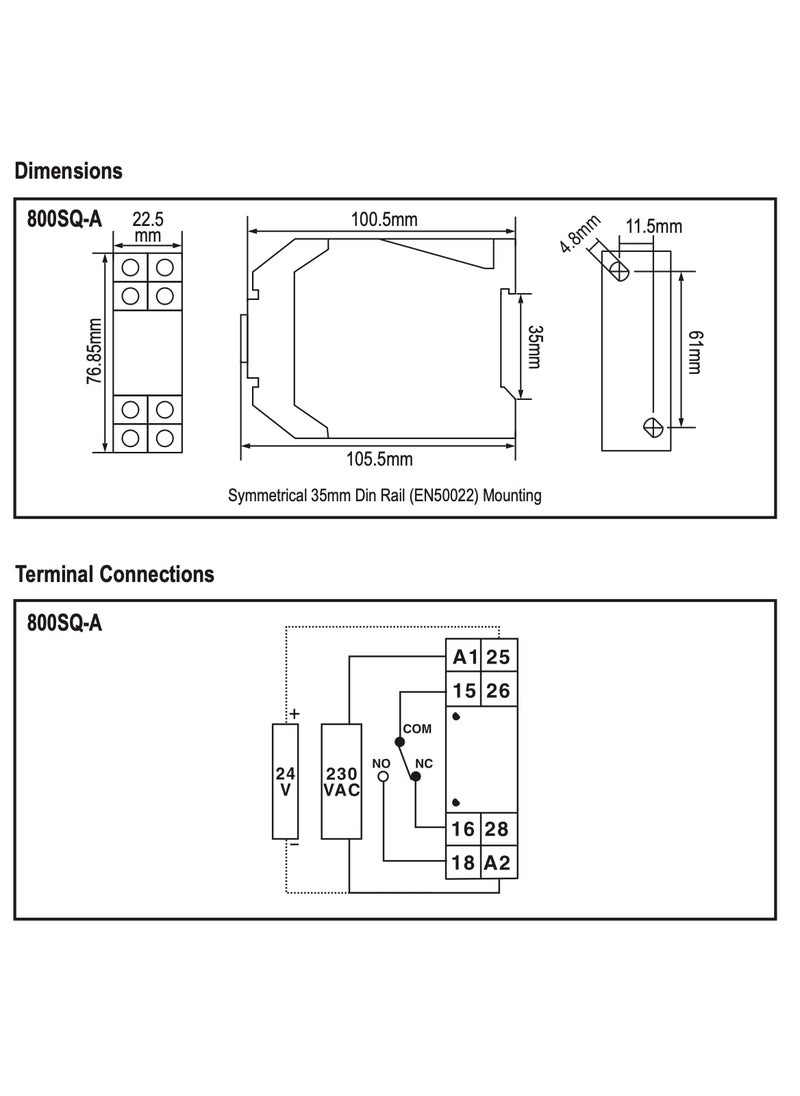Selec Selec 800SqA Din Rail On Delay Timer  - Image 2
