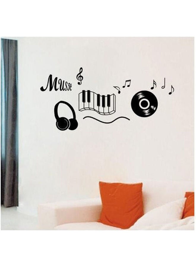 NIBEMINENT Art Mural Musical Instrument Wall Stickers For Kid Room Decals Decoration Children Home Decorations Bedroom Black 42X43cm - Image 1
