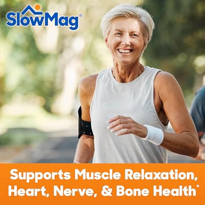 Slow-Mag سلوماج مكمل المغنيسيوم والكلوريد للعضلات والقلب مع الكالسيوم، 120 وحدة، يدعم استرخاء العضلات، القلب، الأعصاب وصحة العظام، امتصاص عالي - Image 3