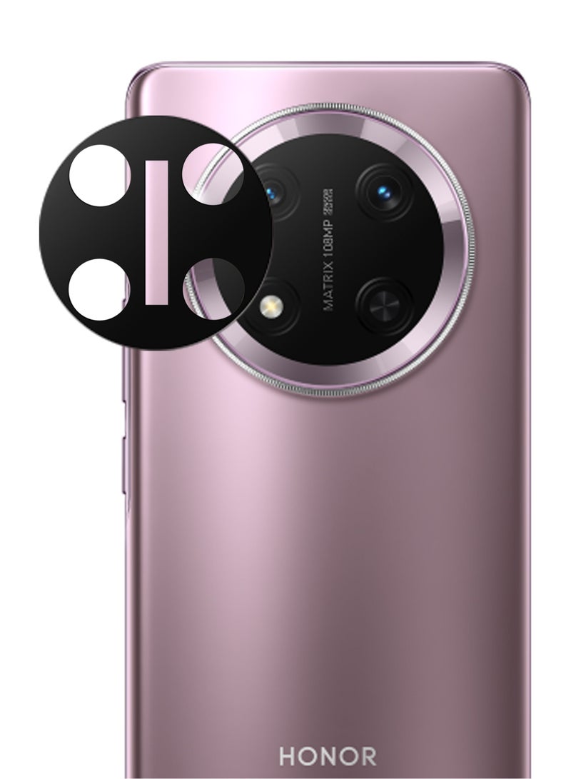 Tempered Glass 3D Camera Lens Protector For Honor X9c  - Black - Image 1