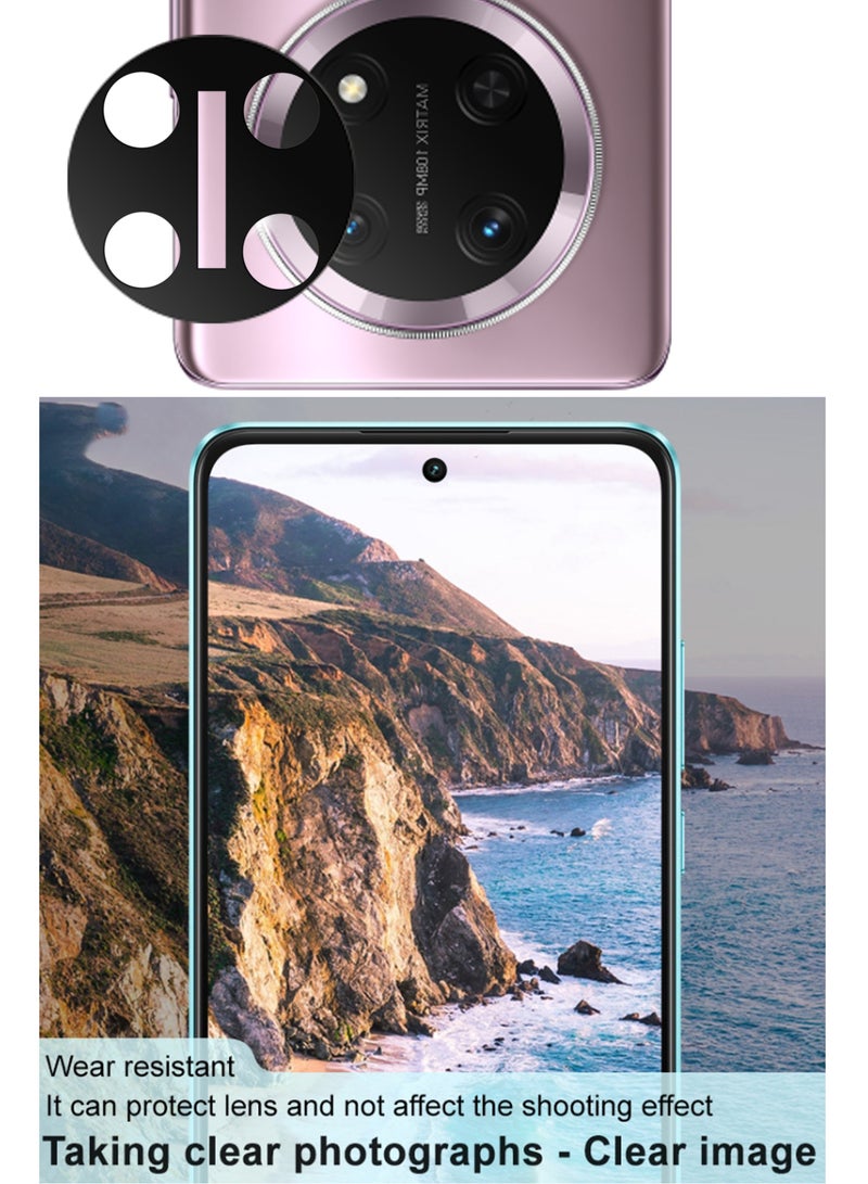 Tempered Glass 3D Camera Lens Protector For Honor X9c  - Black - Image 4