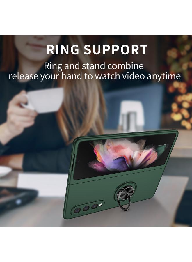 اس-توب جراب لهاتف Samsung Galaxy Z Fold3 5G جراب حامل حلقة مدرعة للهاتف - Image 3