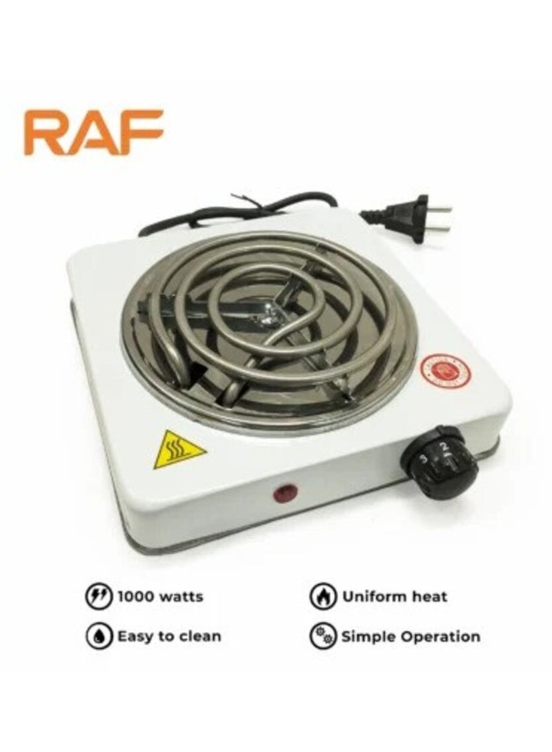 آر إيه أف موقد كهربائي راف – موقد كهربائي محمول – طبق تسخين كهربائي – ملف حديد مفتوح شعلة واحدة 1000 وات – RAF R8010B - Image 3