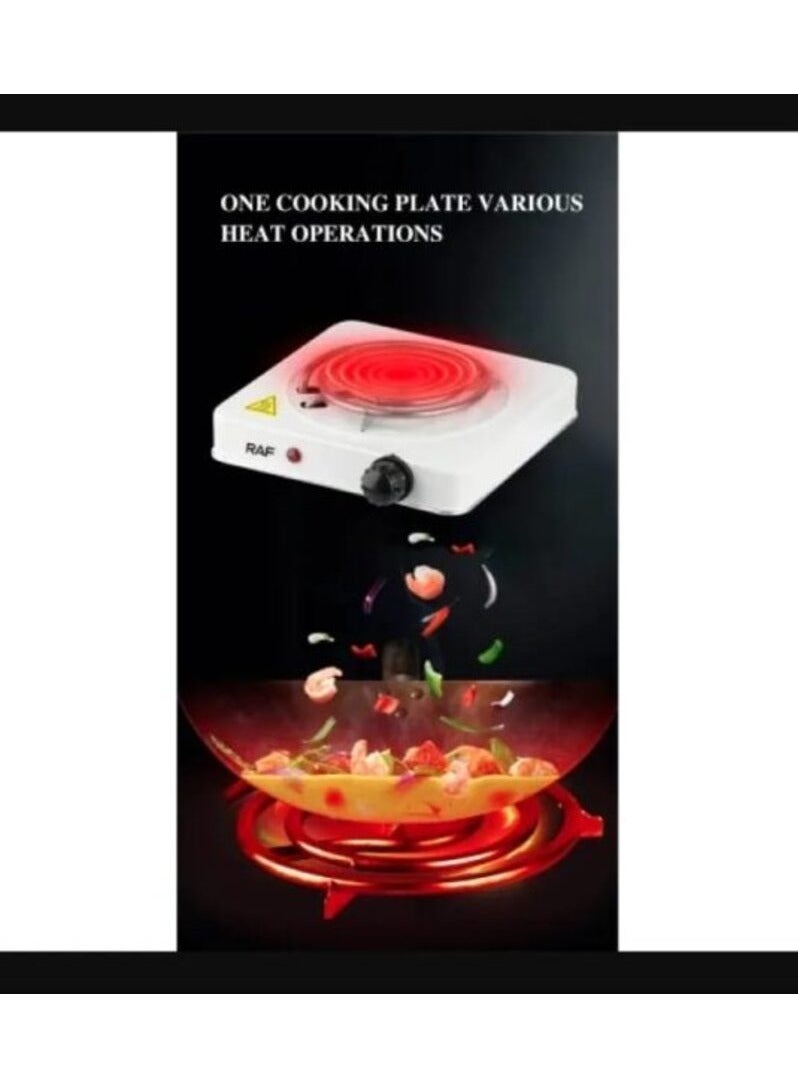آر إيه أف موقد كهربائي راف – موقد كهربائي محمول – طبق تسخين كهربائي – ملف حديد مفتوح شعلة واحدة 1000 وات – RAF R8010B - Image 5