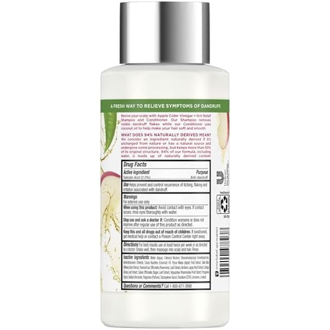 RE-FRESH SCALP CARE ANTI-DANDRUFF CONDITIONER, SILICONE-FREE APPLE CIDER VINEGAR + ITCHY RELIEF FOR IRRITATED SCALP 13.5 FL OZ - PACK OF 1 - Image 2