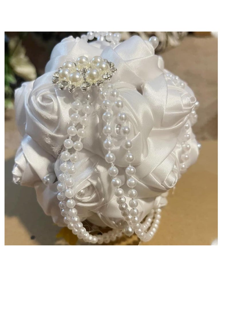 White Pearl Beads Garland, Pearl Strands Craft String Bead(6mm 26Yards, White) - Image 4