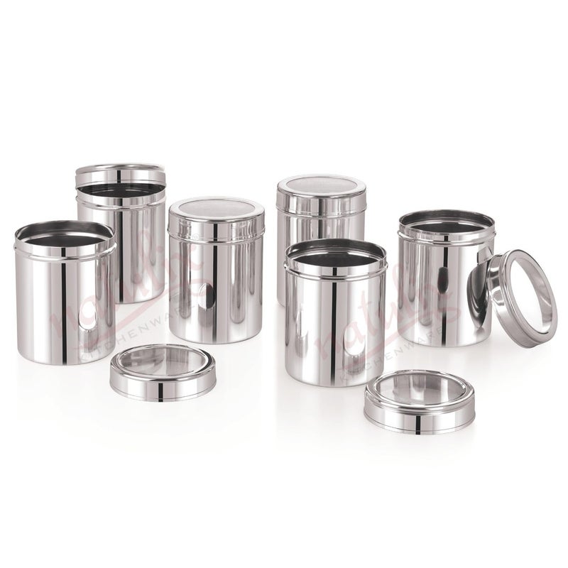 NATULIX 750gms Stainless Steel Containers for kitchen with See Through Lid | Kitchen Containers Set | Silver (1000ml - 6pcs) Food Grains Capacity - 750gms Approx - Image 4