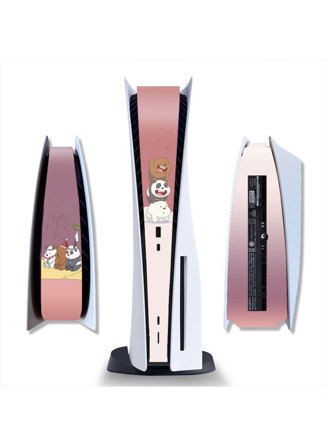 Loquat PS5 Optical Drive Version Middle Protective Sticker Digital Version Middle Strip Protective Film Frosted Cute Cartoon One-piece Delivery-Color:Light Yellow PS5SDQB-0241 - Image 4