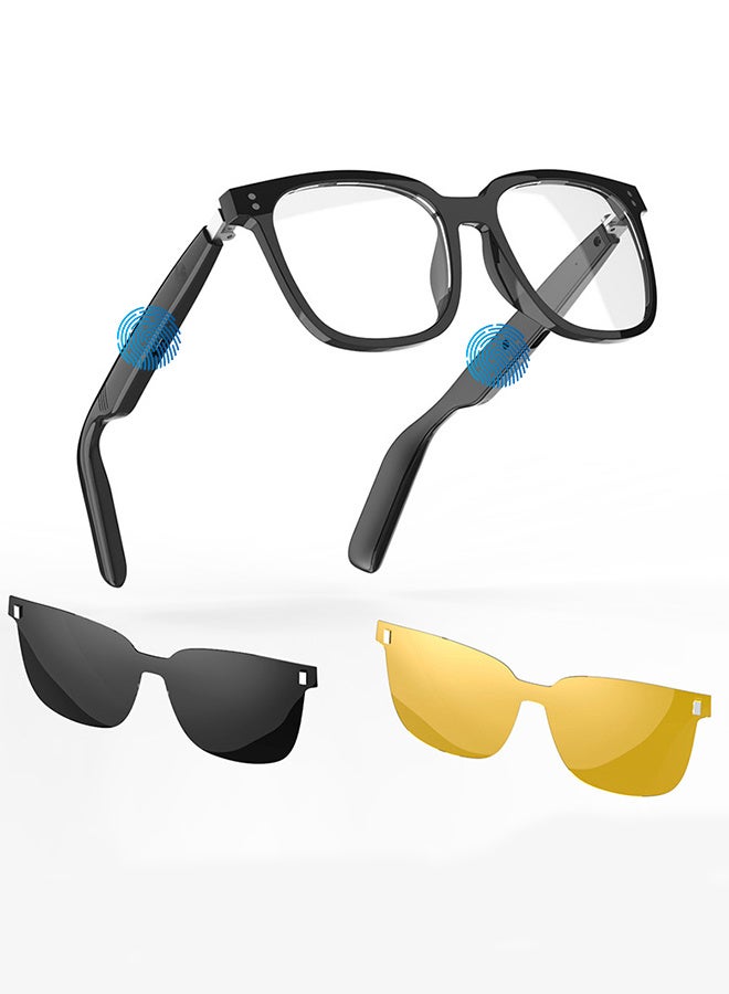 HYUNDAI Smart Glasses with Two Magnetic Lens, One for Multipurposes Bluetooth Speaker with AI - Casual, Office, Outdoor Sports UV Protection, UV400 Polarized Sunglasses, Real-Time Translation in 128 Languages, Music, Phone Calls & AI Chat - Image 1