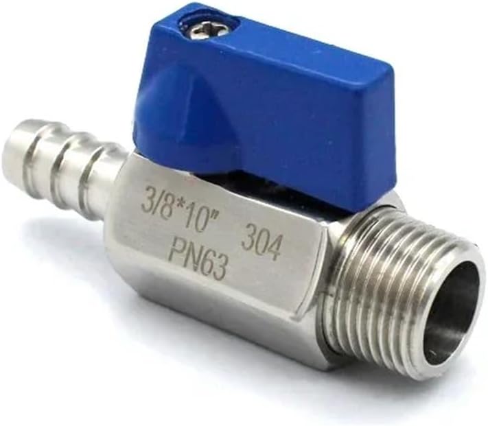 3 4 Inch BSPT Male Type B Sanitary Ball Valve 304 Stainless Steel Blue Handle - Image 5