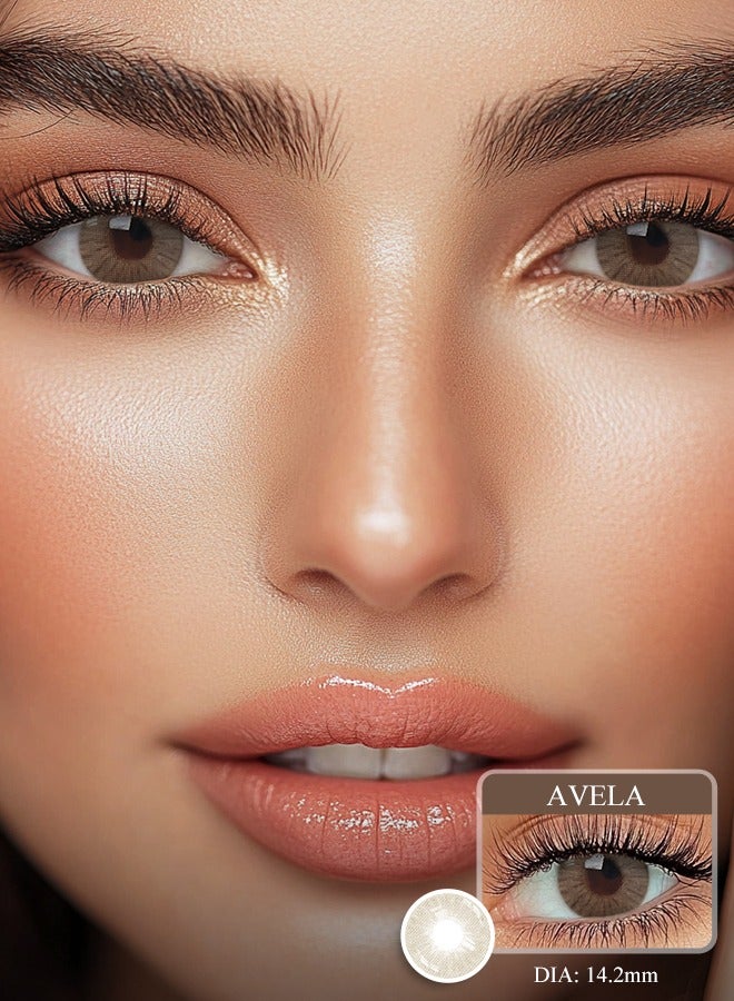 سيدة جديدة عدسات لاصقة ملونة بنية من فريش ليدي للاستخدام السنوي - Image 1