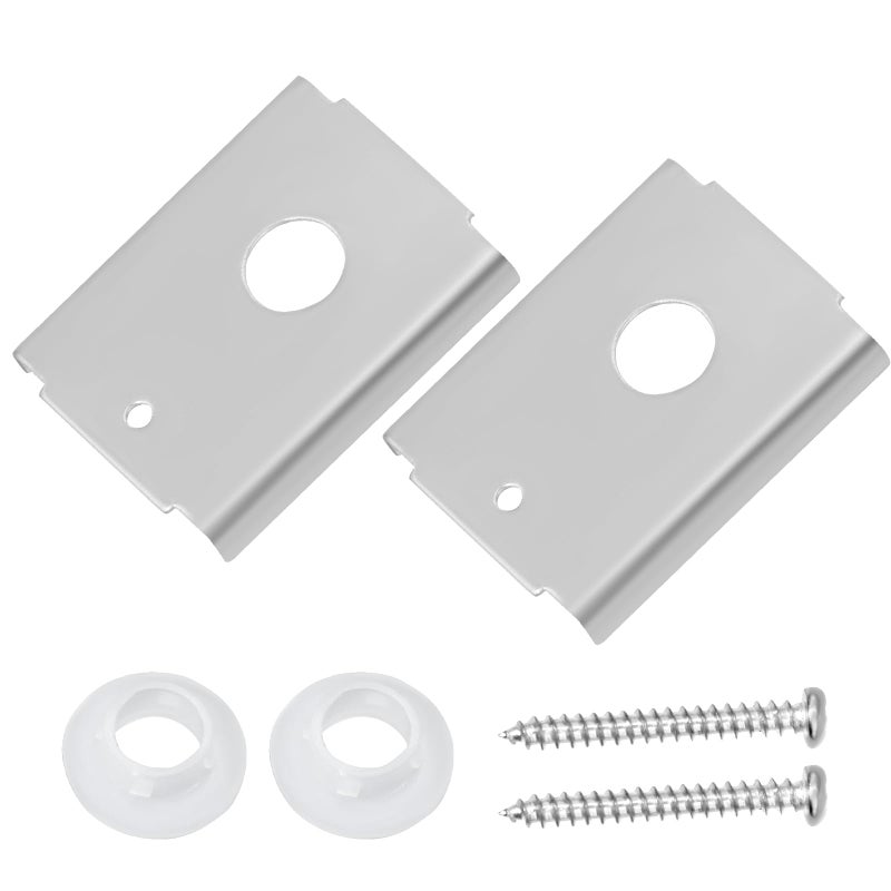 FOJOO 2Pack N7192 Bi-Fold Door Repair Bracket Kit, Folding Closet Door Hardware for 1-3/8 Inch Wood Doors, Fits 7/16" Pivot Pin, Top or Bottom Mount Steel Brackets - Image 1
