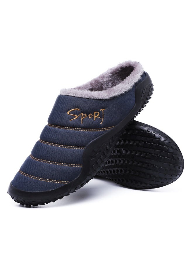 SPORT Men's everyday home slippers with fleece lining for warmth and non-slip grip, suitable for those who are sensitive to cold. - Image 1