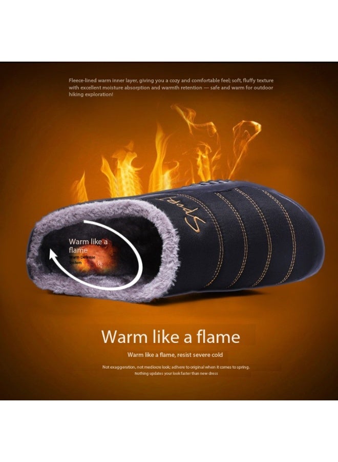 SPORT Men's everyday home slippers with fleece lining for warmth and non-slip grip, suitable for those who are sensitive to cold. - Image 5