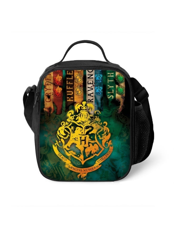 Harry Potter Print Lunch Bag Adjustable Shoulder Strap Handheld & Crossbody Thermal Tote for School Picnic Daily Use - Image 1