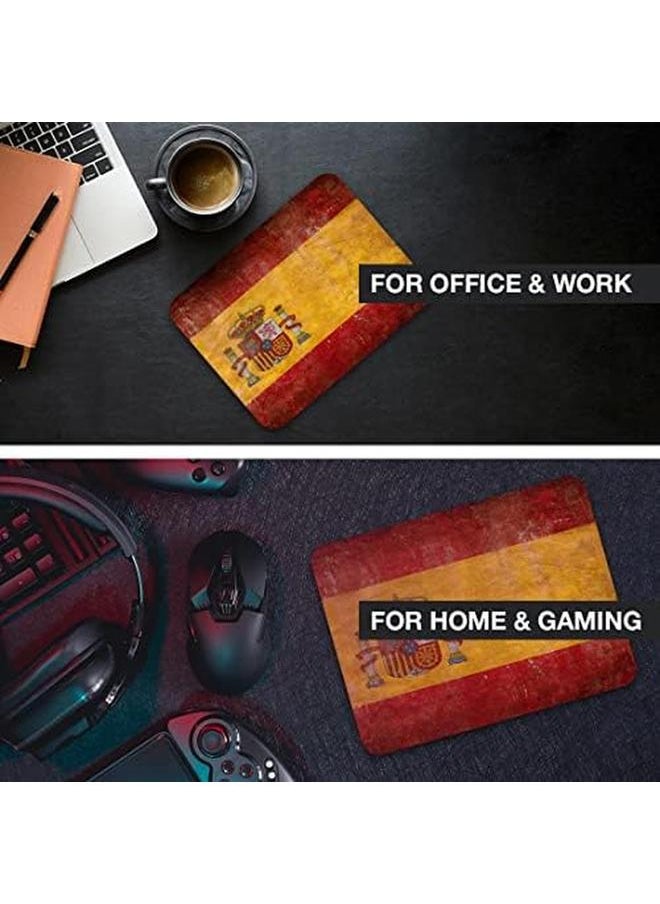 erorex - Computer Mouse Mat Pad Grunge Spanish Flag Spain Espana Home Office Pc Desk Accessory Flexible Fabric Top Large 5Mm Laptop Desktop Printed Art Ergonomic 45258 - Image 1