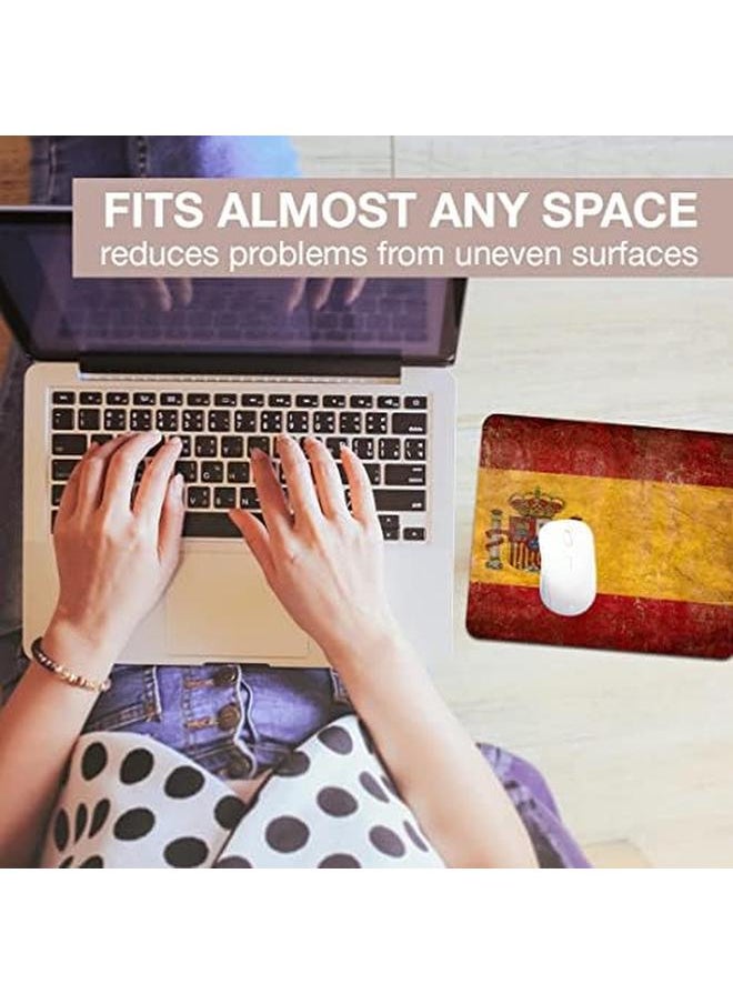 erorex - Computer Mouse Mat Pad Grunge Spanish Flag Spain Espana Home Office Pc Desk Accessory Flexible Fabric Top Large 5Mm Laptop Desktop Printed Art Ergonomic 45258 - Image 1